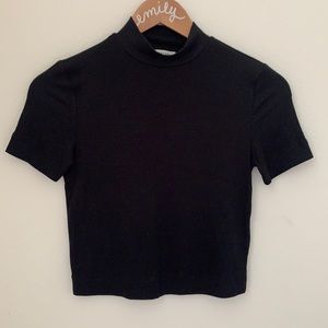 Babaton ribbed turtle neck crop